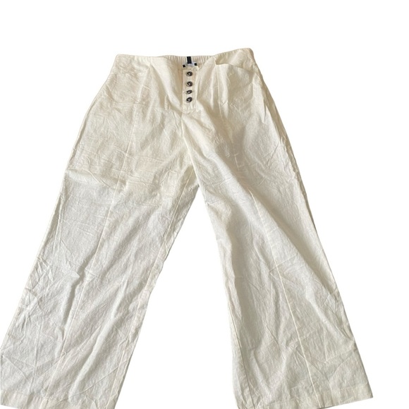 Universal Standard Coastal White linen blend pants - Picture 4 of 12